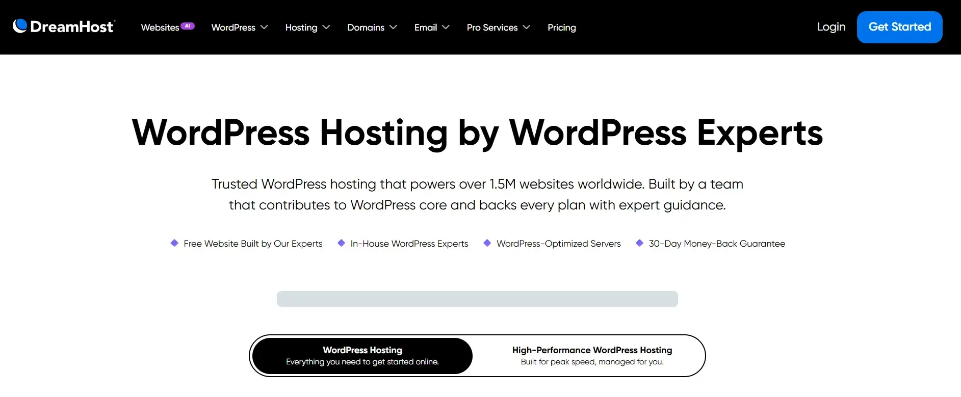 DreamHost WordPress Official Hosting Page 