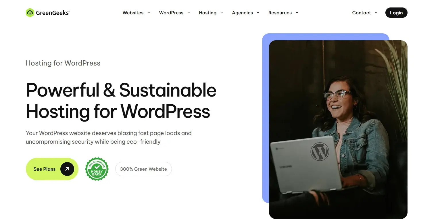 GreenGeeks WordPress Hosting Official Page 