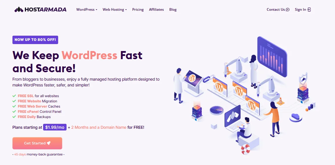 HostArmada WordPress Hosting Official Page 