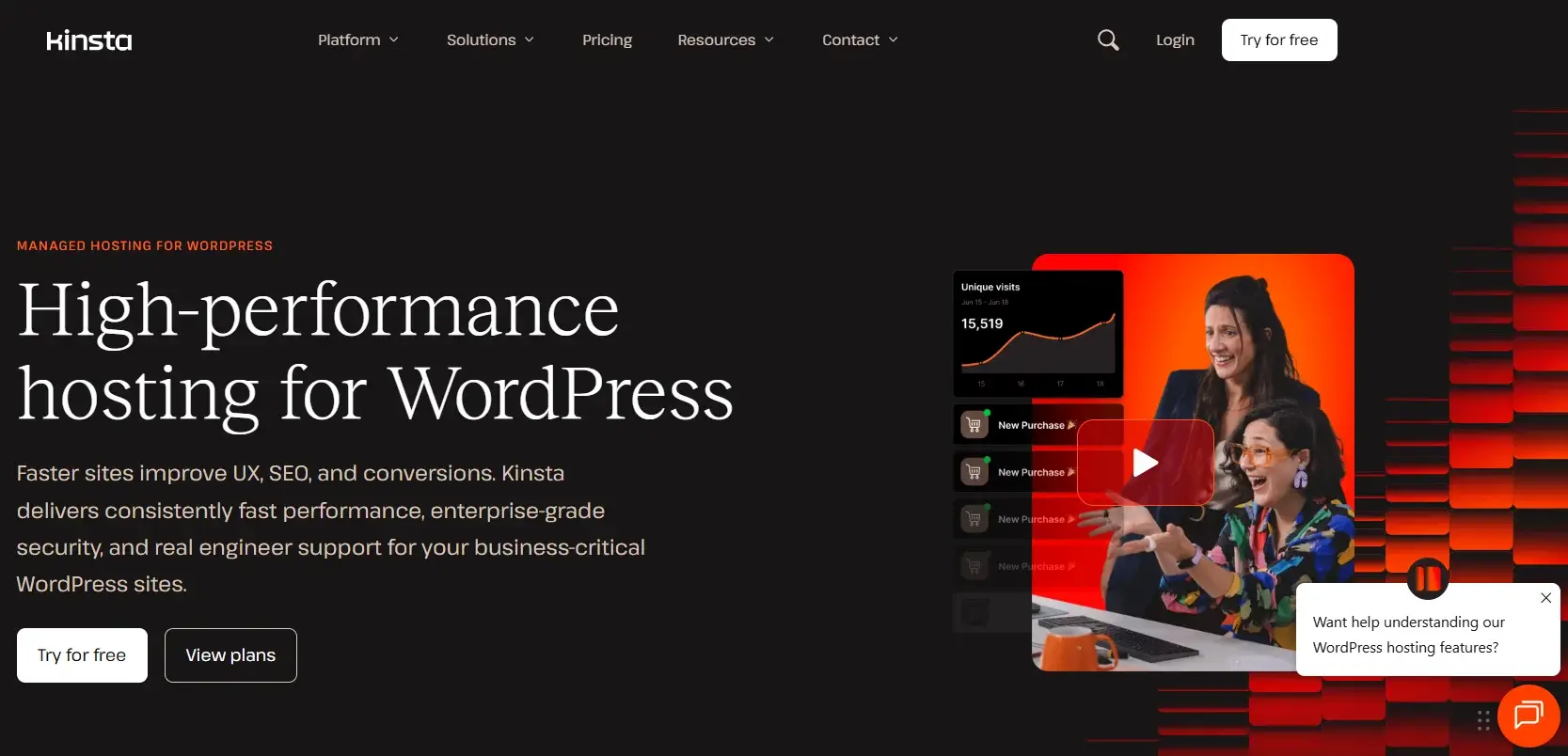 Kinsta WordPress Hosting Official Page