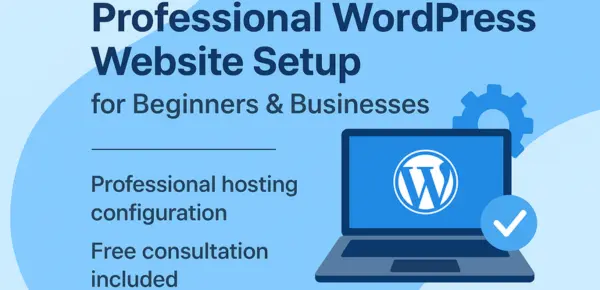 Professional WordPress website setup for beginners and businesses