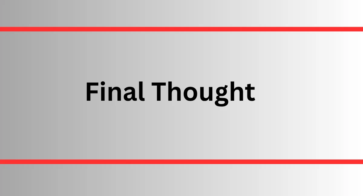 Final Thought