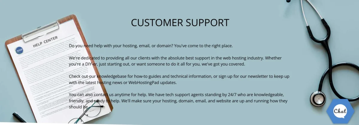 WebHostingPad Customer Support pvyempire