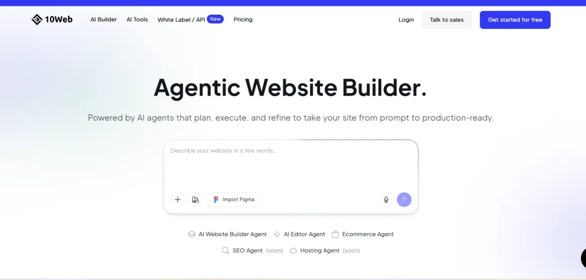 10Web.io Agentic Website Builder PVYEmpire