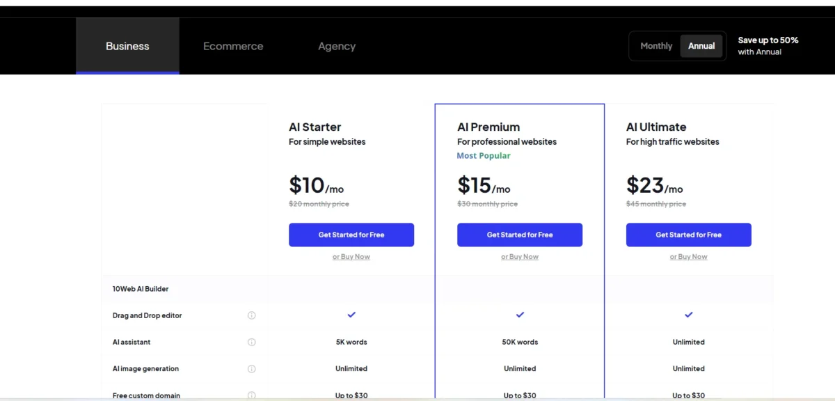 10Web.io Pricing And Free Trial PVYEmpire