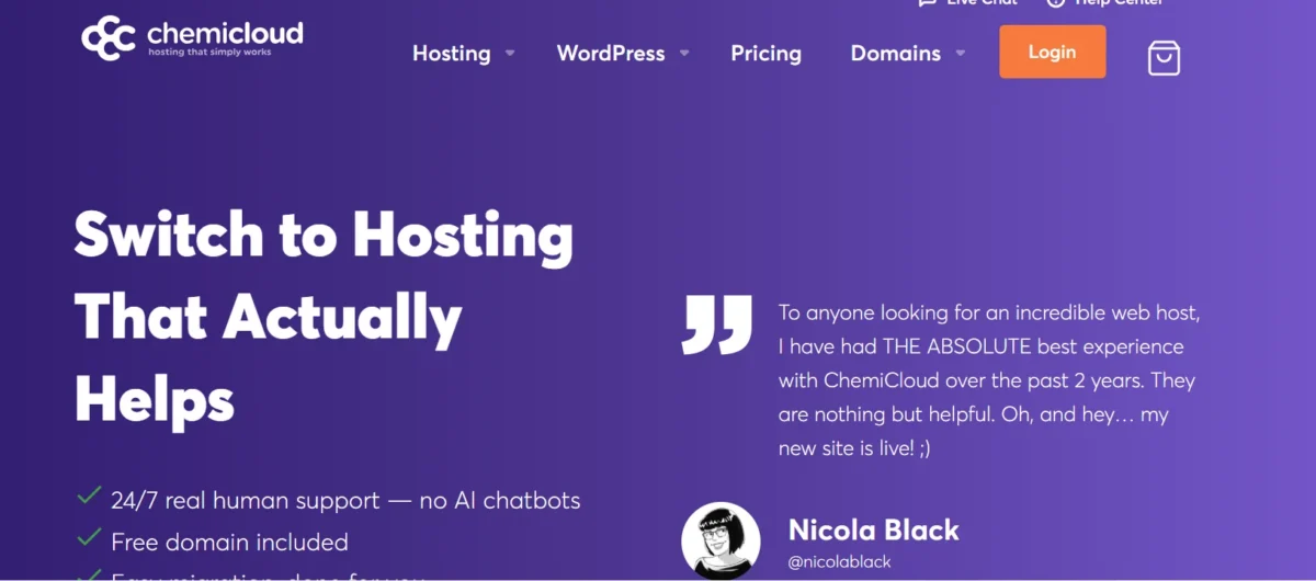 Switch to Hosting That Actually Helps