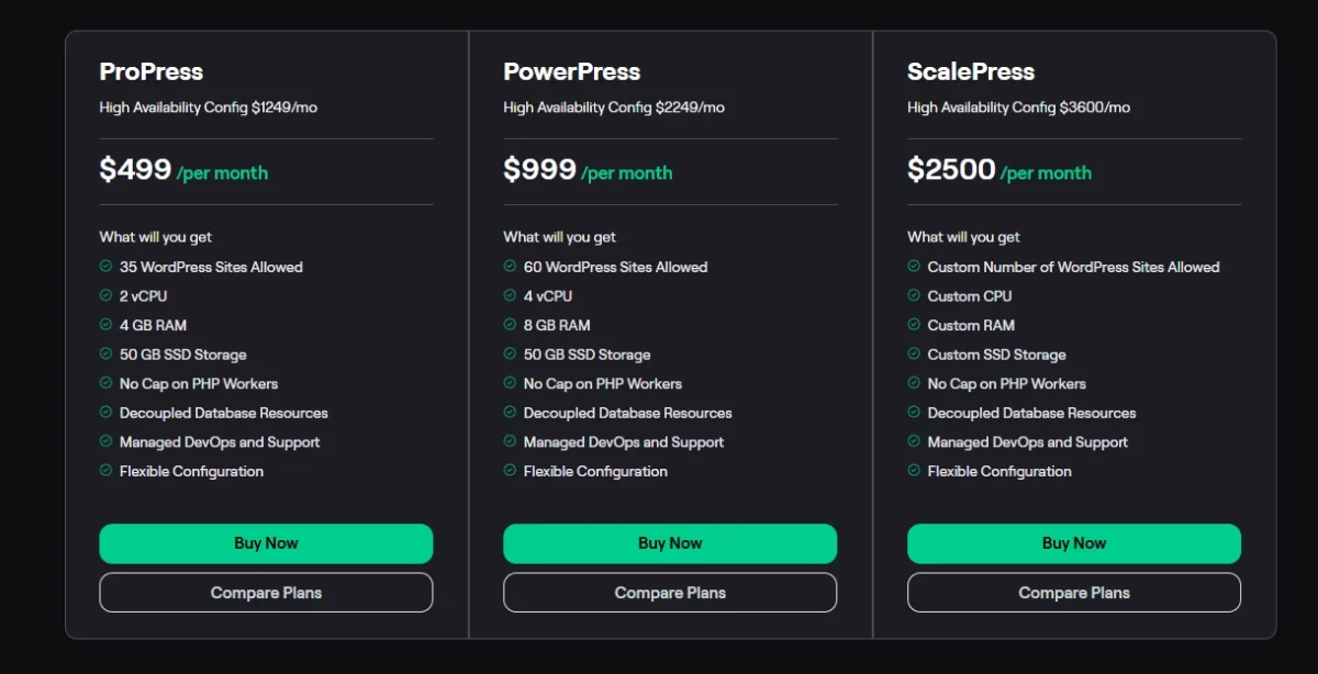 Pagely Plans & Pricing