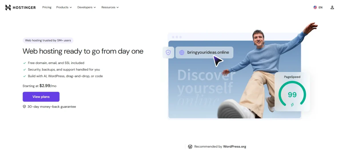 Hostinger Hosting Official Page