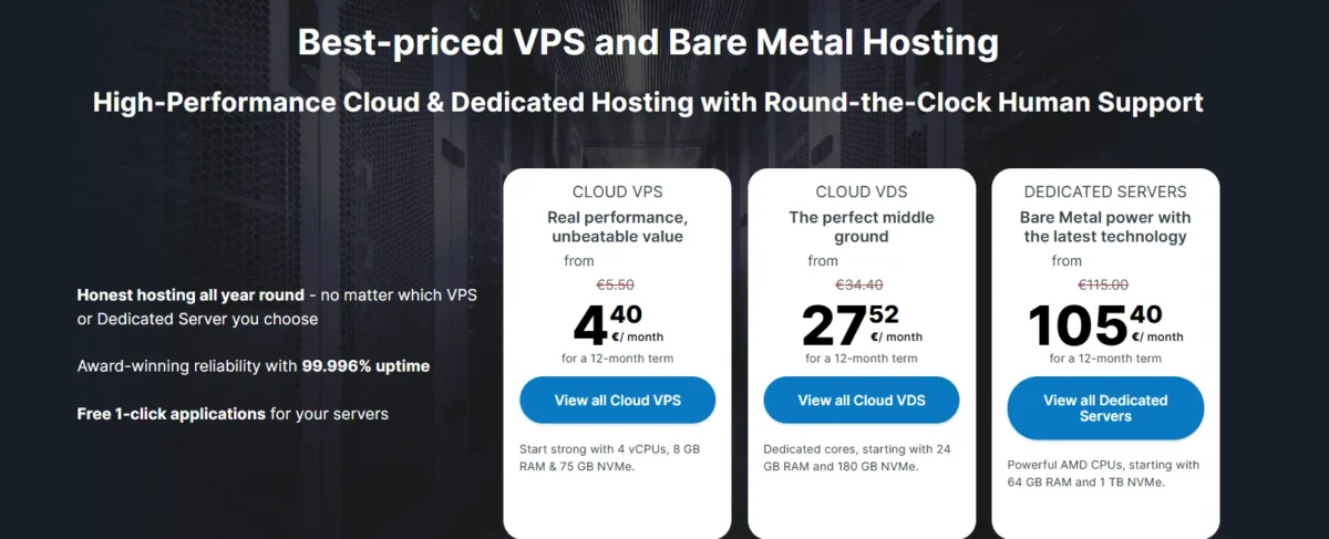 Best-priced VPS and Bare Metal Hosting