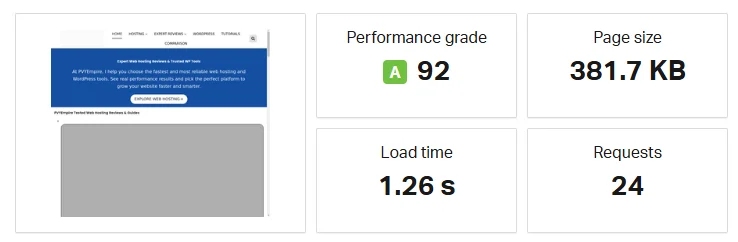 Pingdom Website Speed Test - PVYEmpire