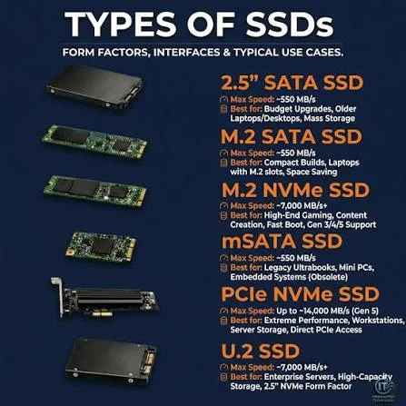Types of SSDs Used in Web Hosting (SATA vs NVMe)
