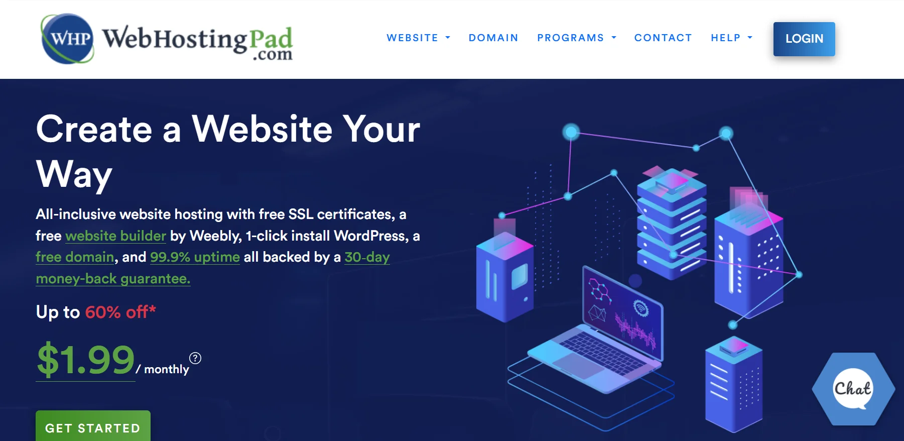WebHostingPad home page official