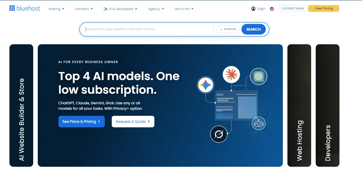 bluehost hosting official page