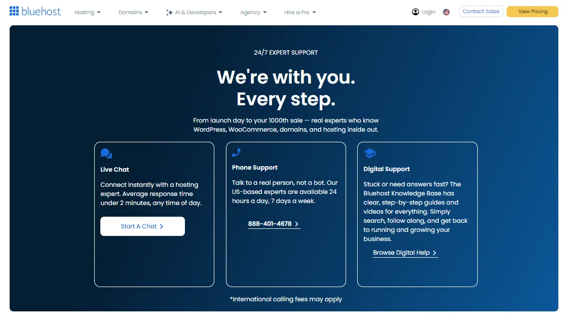 bluehost magento hosting customer support