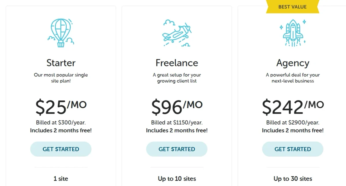 flywheel wordpress hosting pricing plans