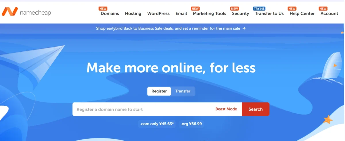 Namecheap Hosting Home Page Official