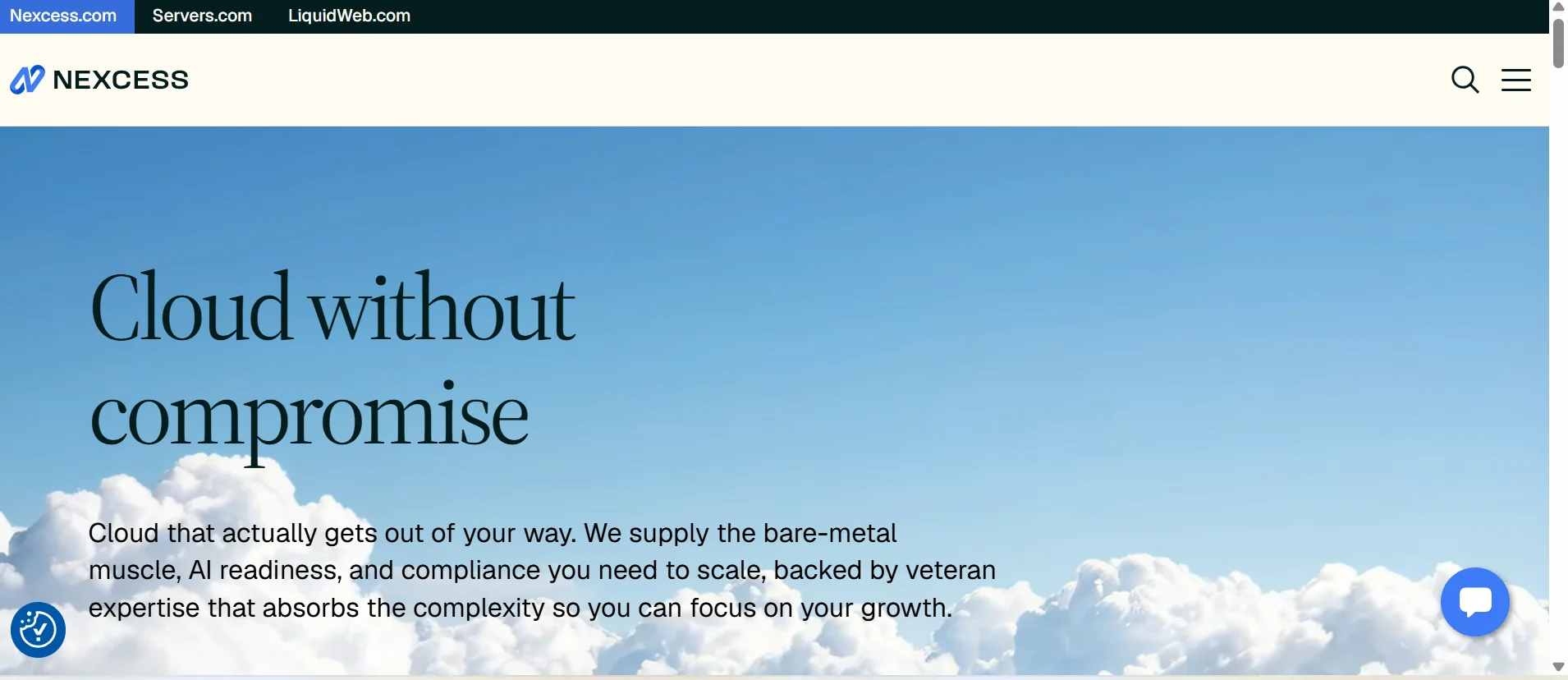 nexcess hosting official page banner