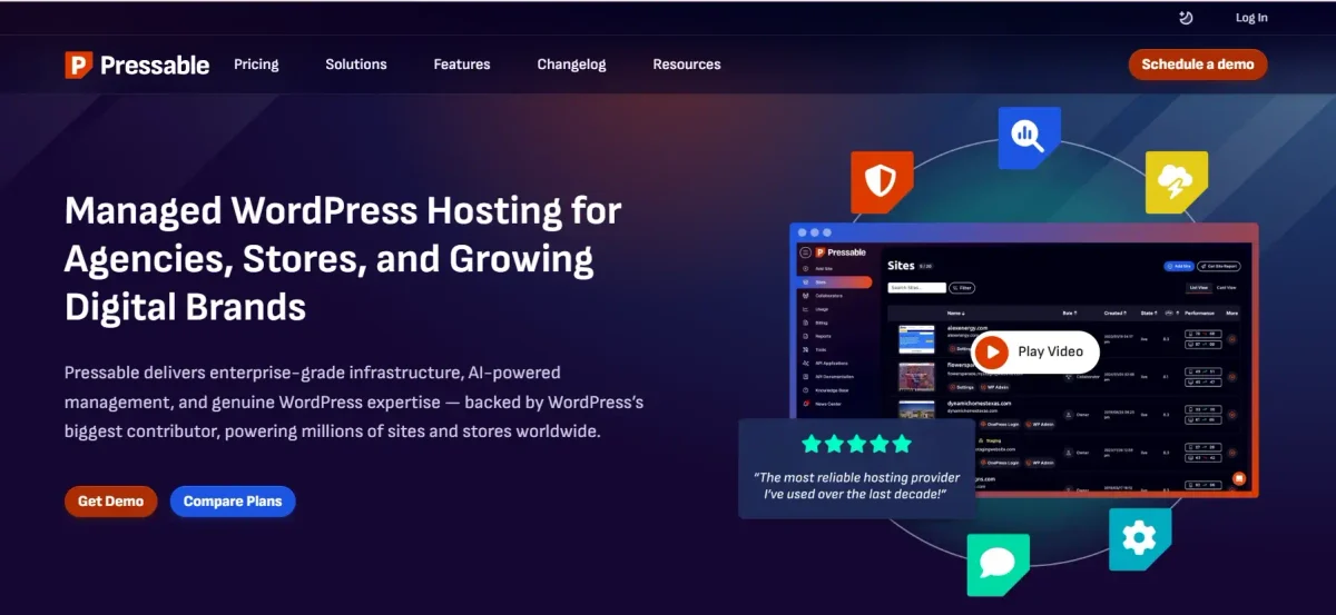 pressable hosting official page banner