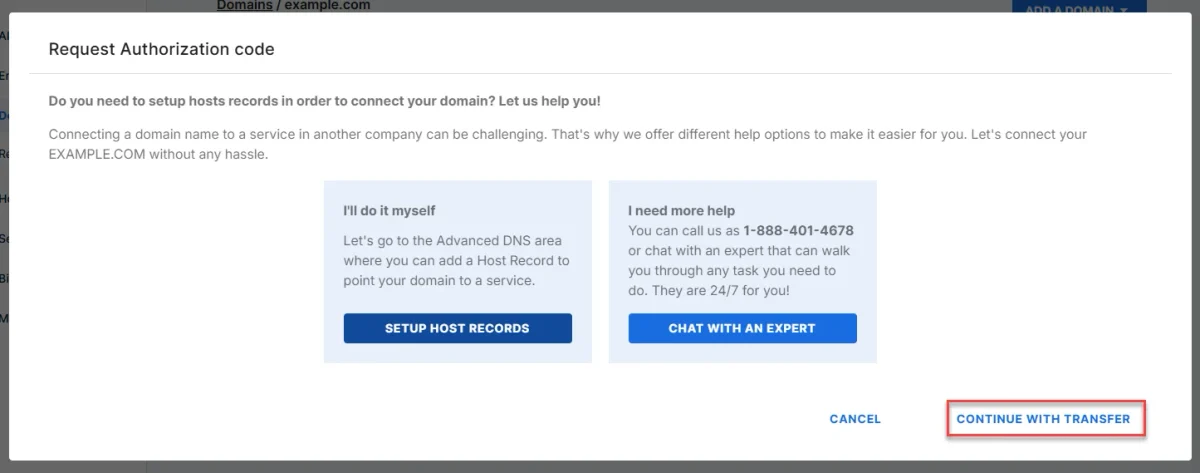Get Your EPP/Authorization Code