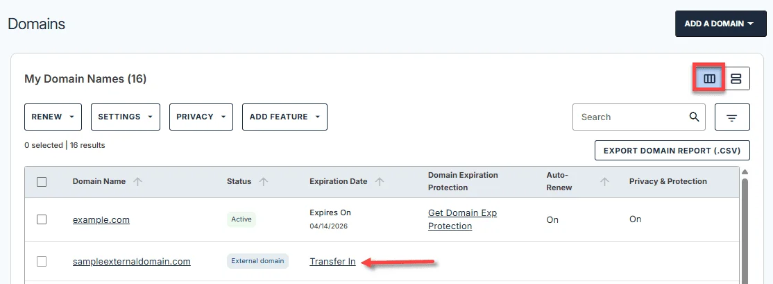 Start the Transfer in Your Bluehost Account