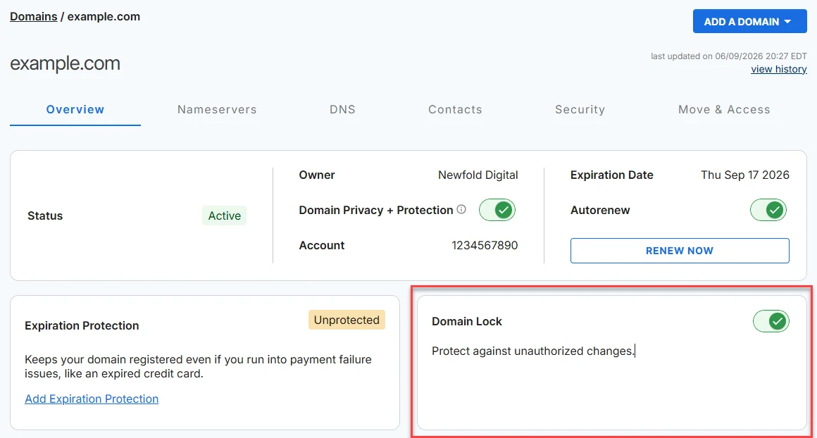 Unlock the Domain at Your Current Registrar