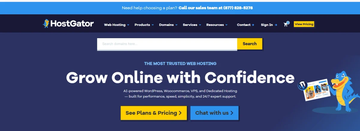 hostgator home page banner
