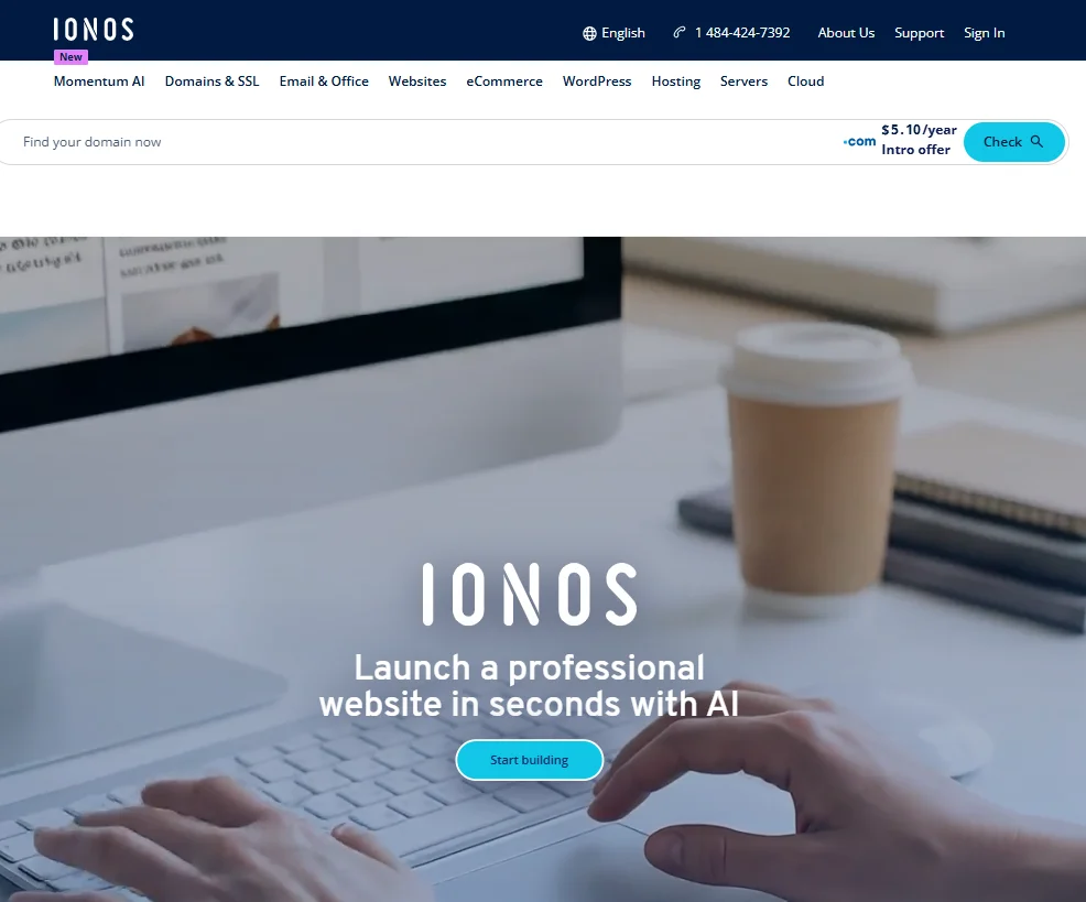 ionos home page banner