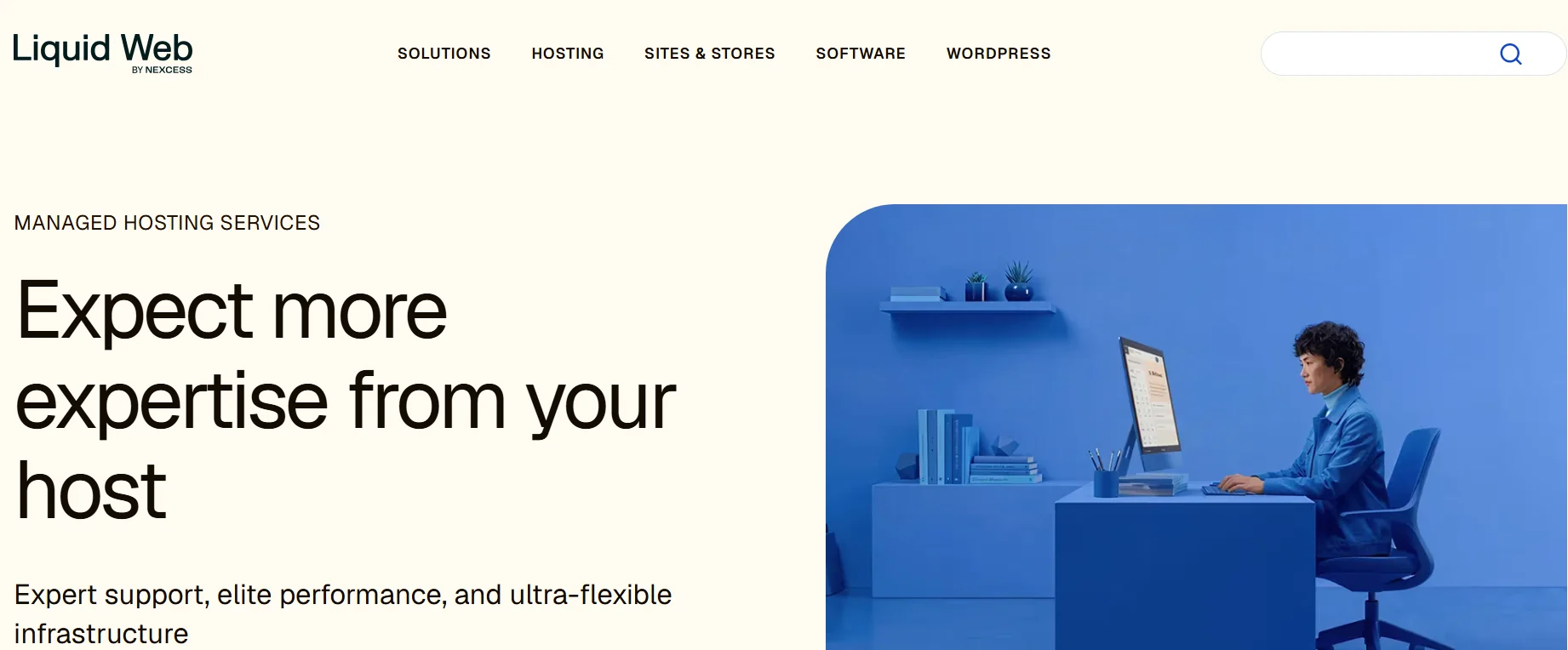 nexcess hosting home page banner